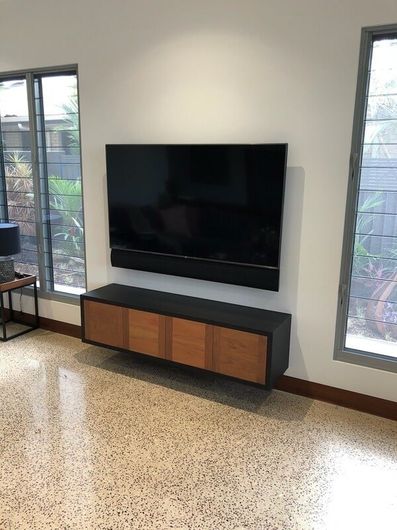Floating Television and Wooden Cabinet  — Cabinet Design in Berrimah, NT
