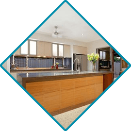 Brown Kitchen Island — Cabinet Design in Berrimah, NT
