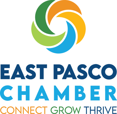 East Pasco Chamber logo with a colorful interlocking swirl and text: 