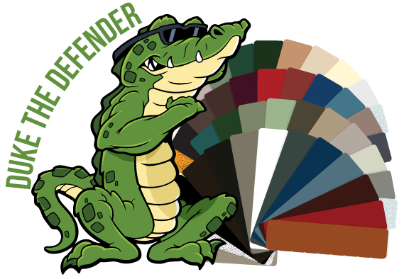 Metal roofing color options graphic used by Nations Roofing & Construction