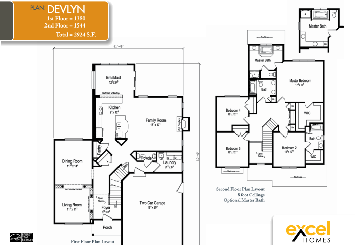 Floor Plan of Excel Homes Devlyn — Rumson, NJ — Gary Allen Industries