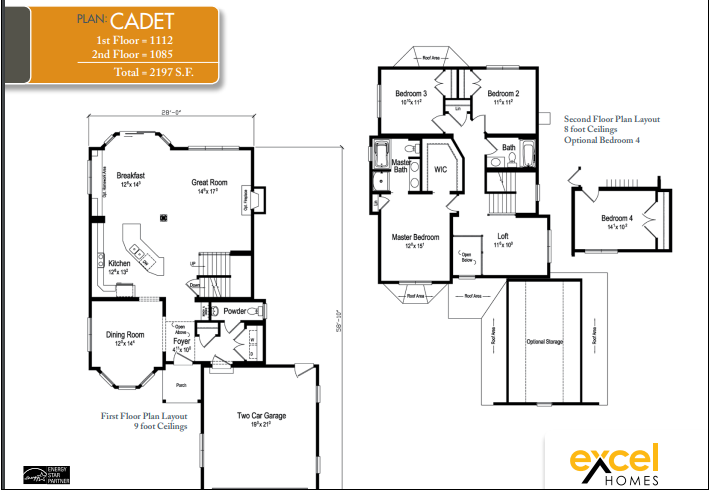 Floor Plan of a Excel Homes Cadet — Rumson, NJ — Gary Allen Industries