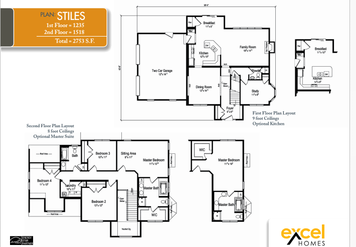 Floor Plan of Excel Homes Stiles — Rumson, NJ — Gary Allen Industries