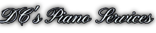 Stylized “H’s Piano Services” logo in black script on a light background