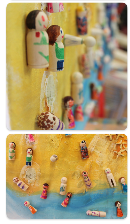 Op de kunstmarkt van Harderwijk nemen de bezoekers deel aan een nieuwe kunstwerk