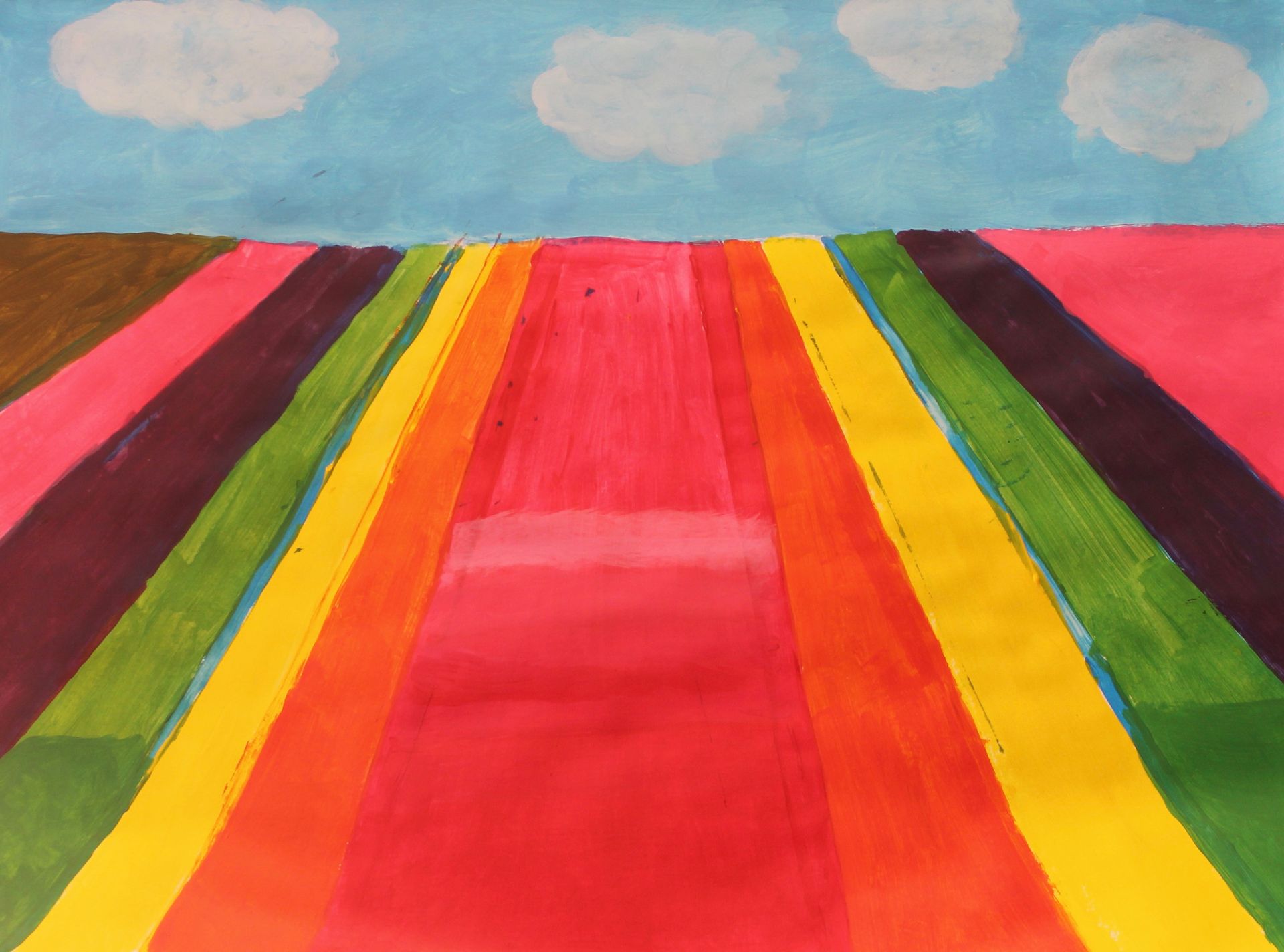 Bollenvelden schilderen bij Studio MiSt