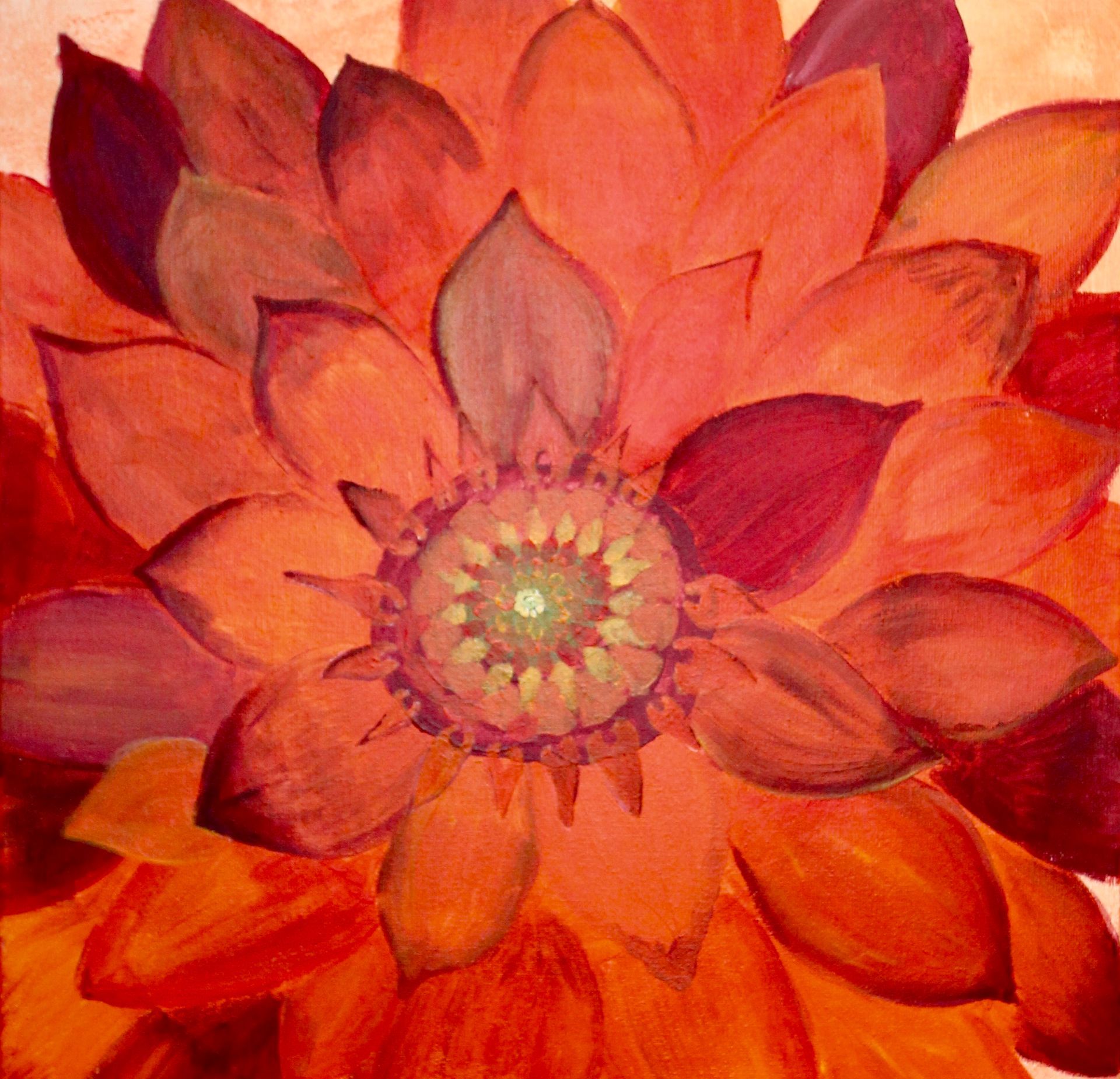 eindwerk bloem schilderen