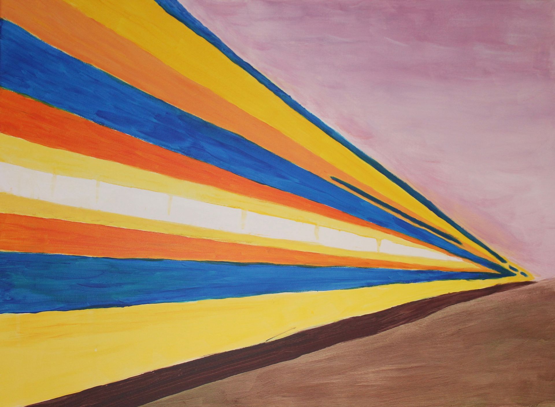 eindwerk schilderij trein