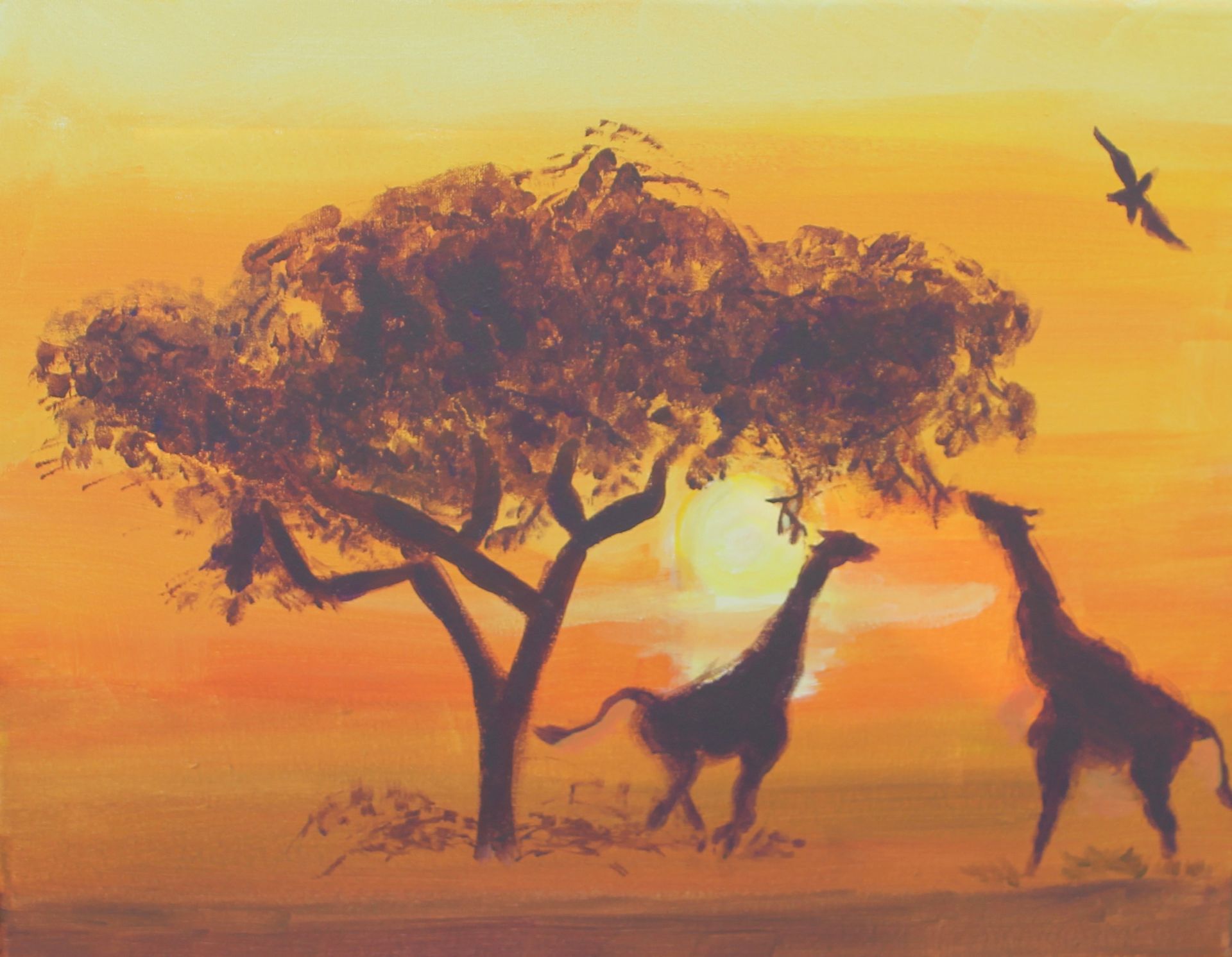 eindwerk schilderij tanzania