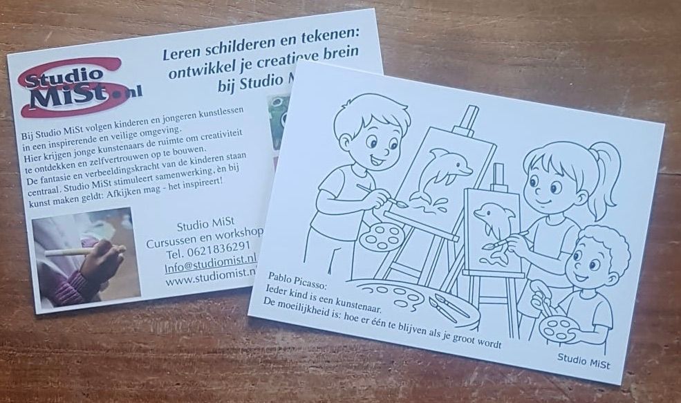 schildercursus voor kinderen bij Studio MiSt in Harderwijk