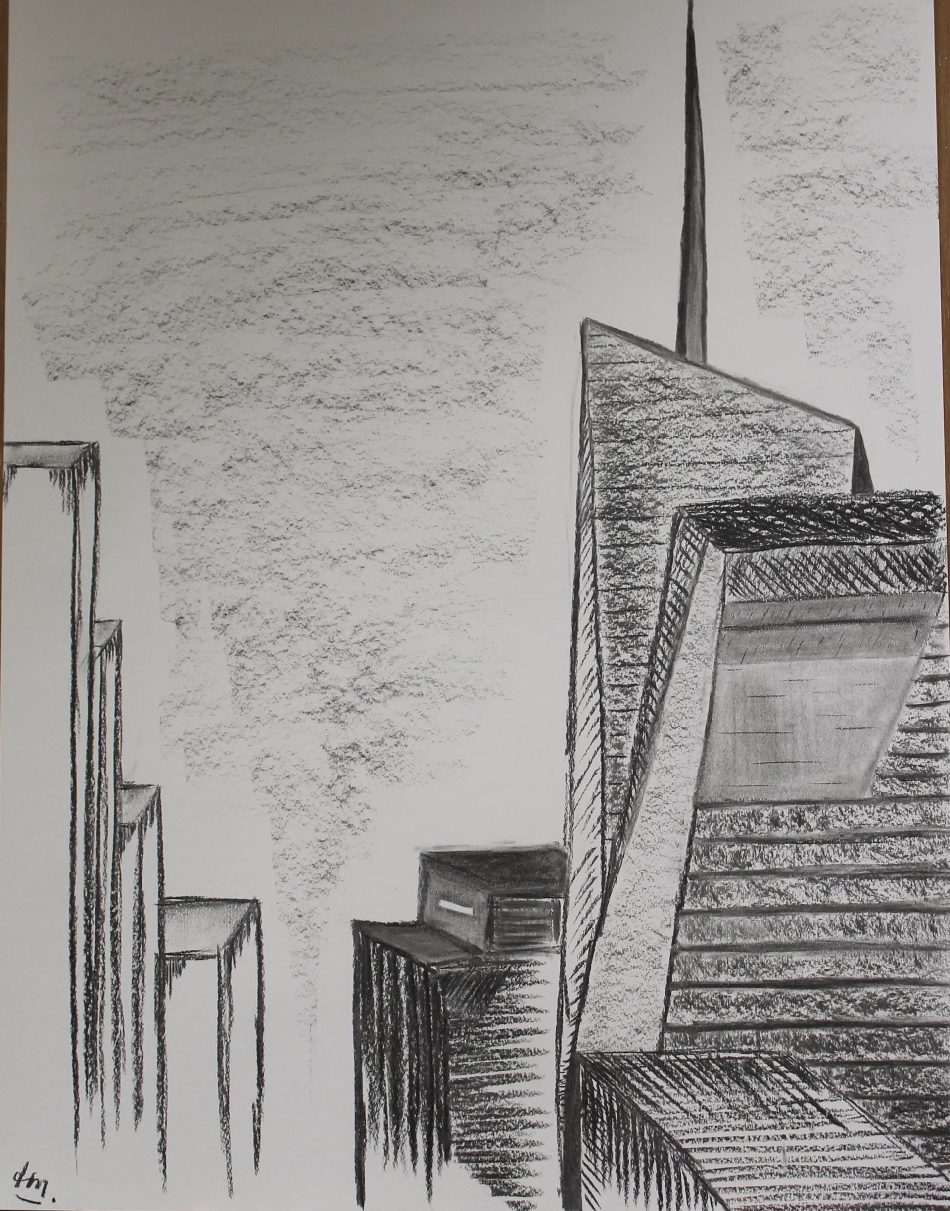 tekencursus houtskool skyline