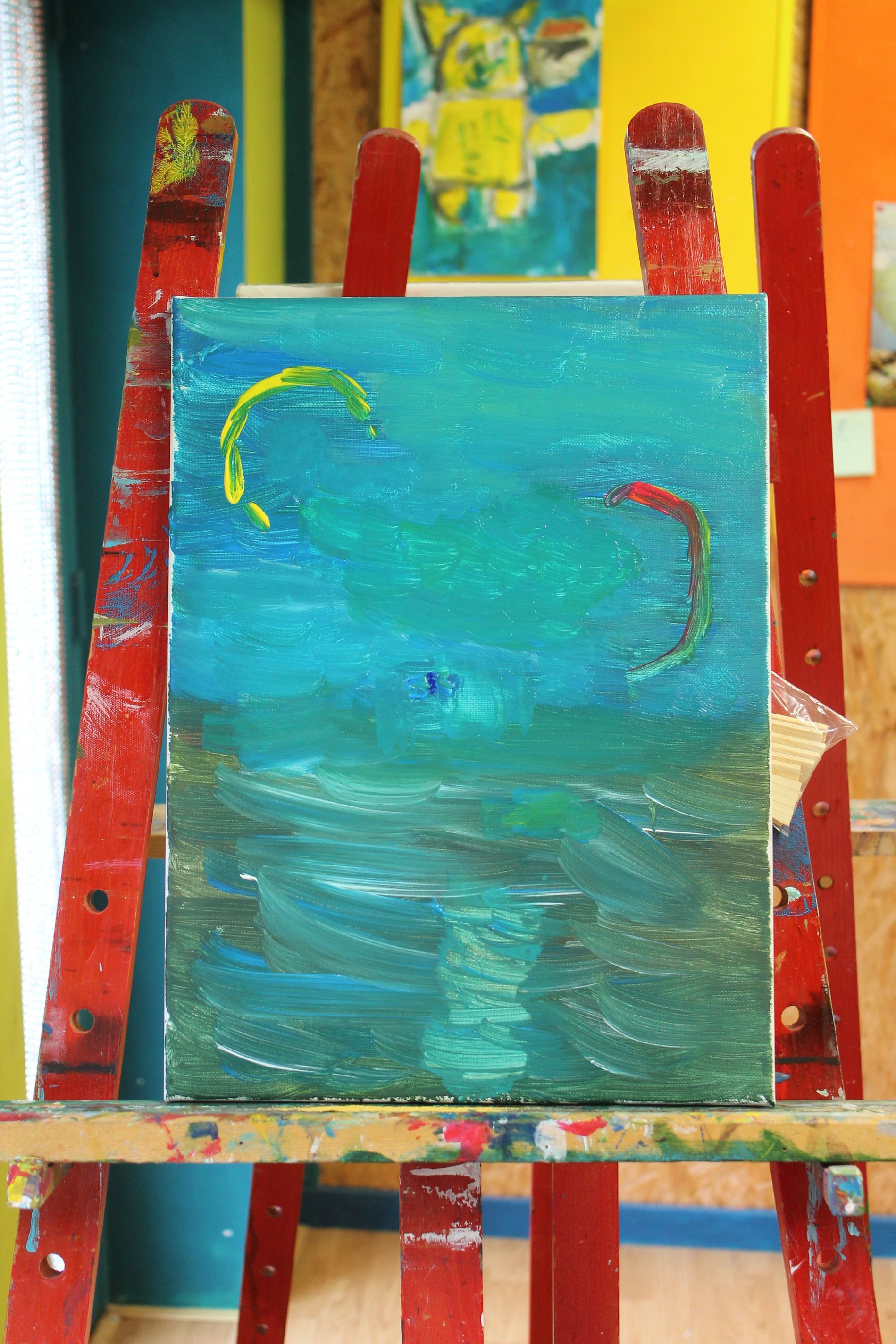 workshop acrylverf kite surfen