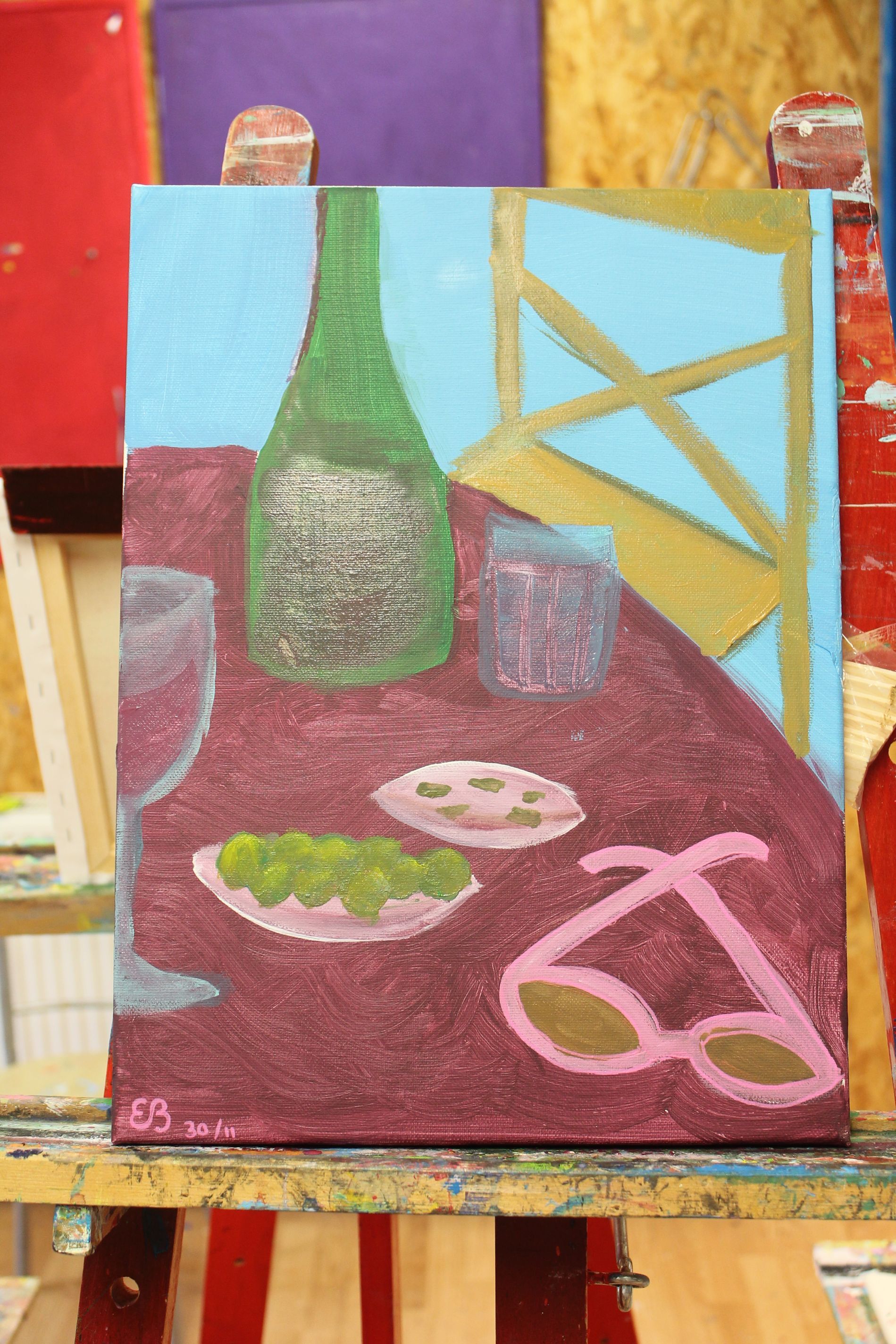 workshop acrylverf tafeltje dek je