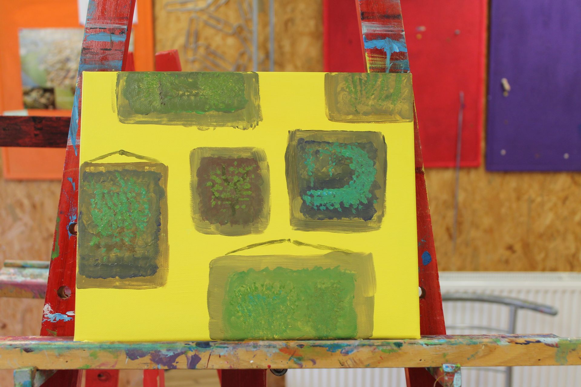 workshop acrylverf posterwand