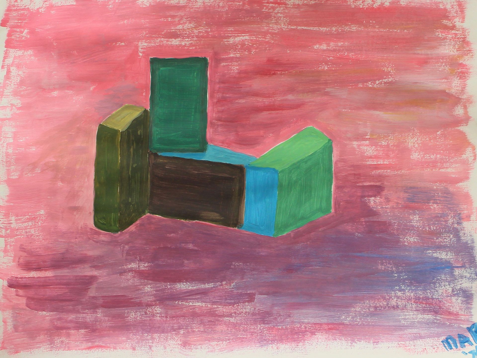 schilderij met blokken