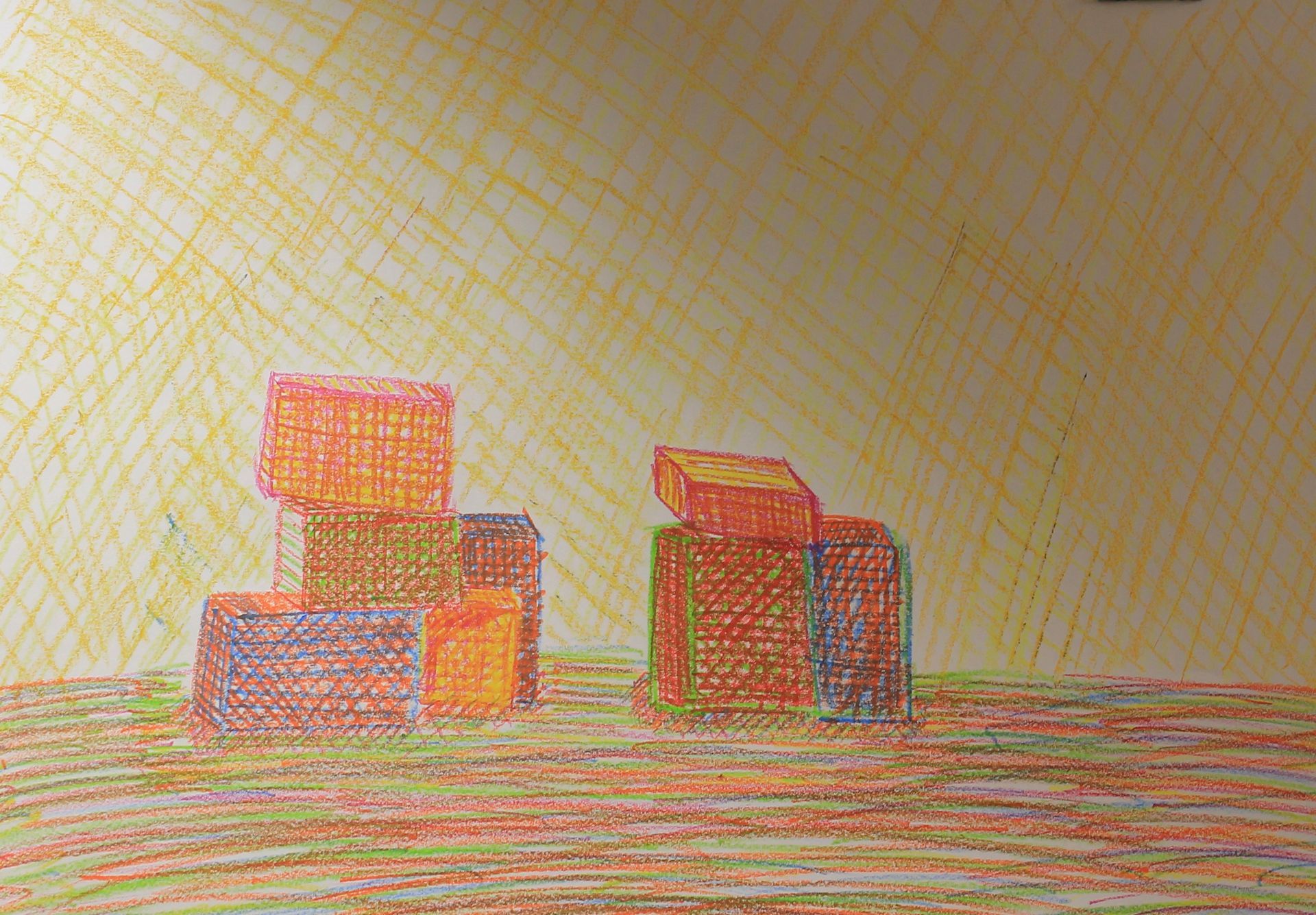 tekening met blokken