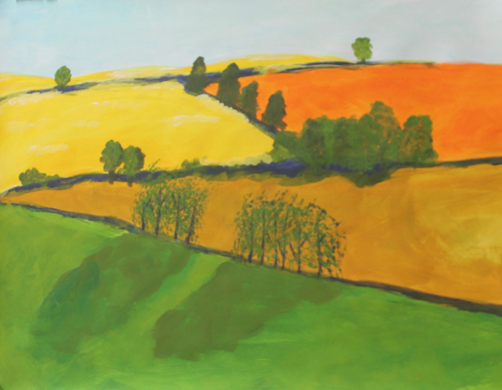 kleurrijk landschapschilderij