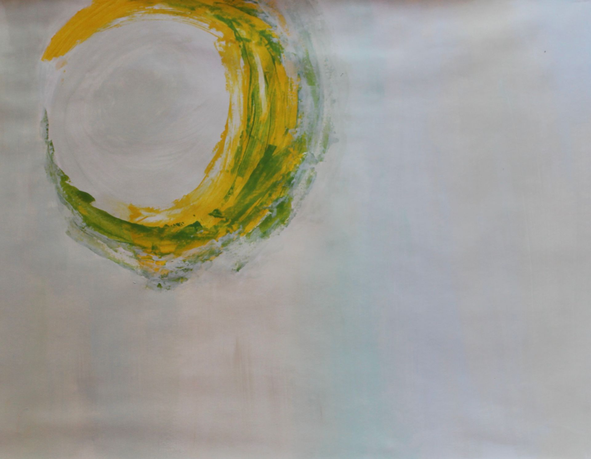 abstract schilderij met energiecirkel
