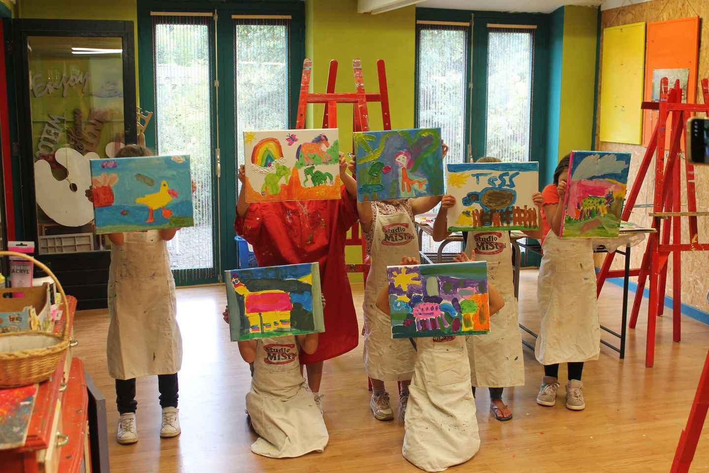 Kinderverjaardag met verf bij Studio MiSt in Harderwijk