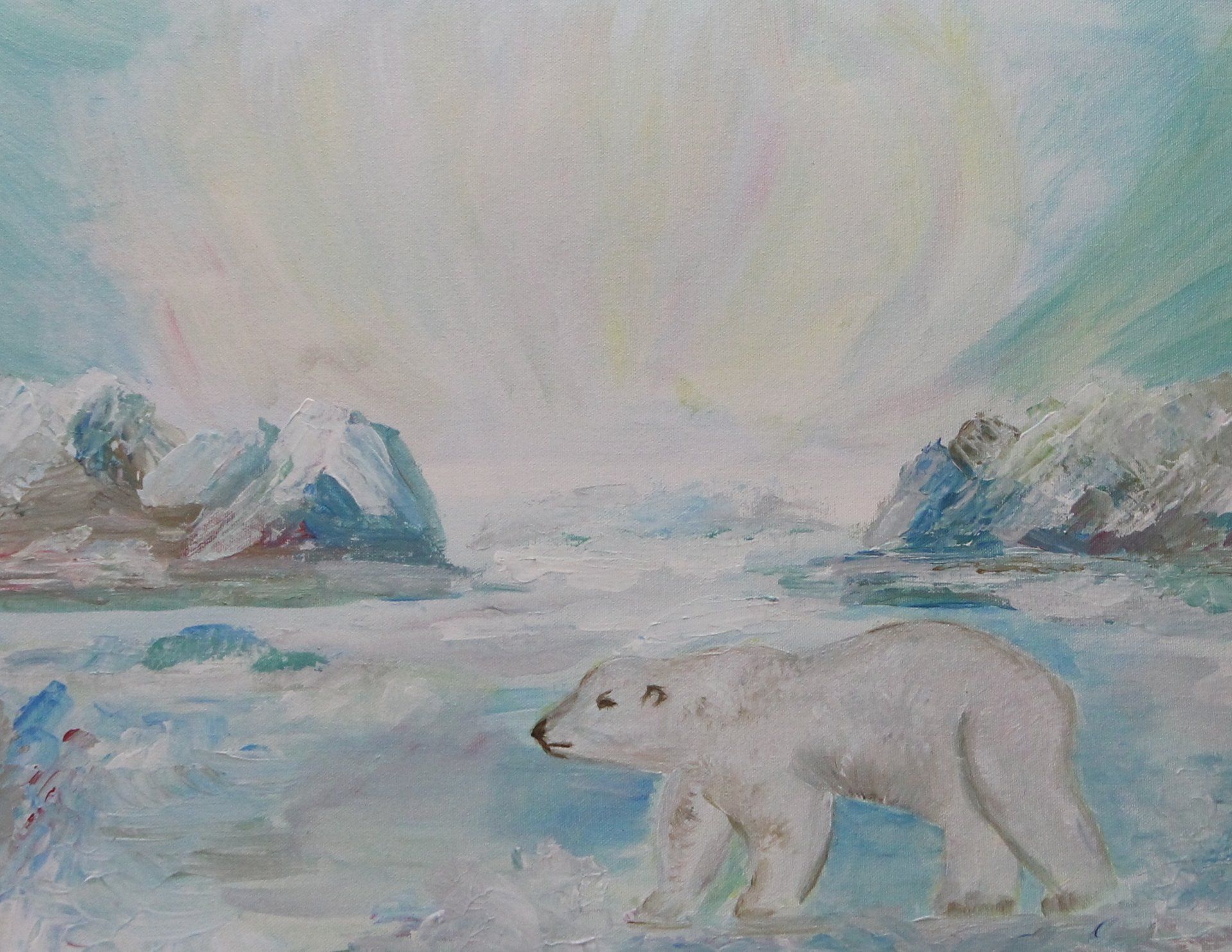 schilderij van een ijsbeer