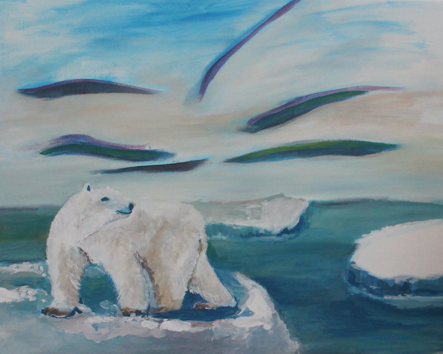 schilderij van een ijsbeer