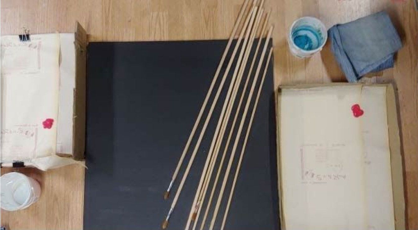 Leren schilderen - Samen op een doek schilderen - teambuilding bij Studio MiSt in Harderwijk