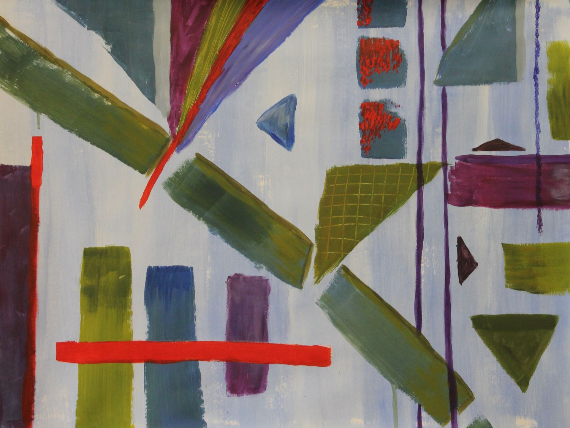 abstract schilderij met vormen en kleur