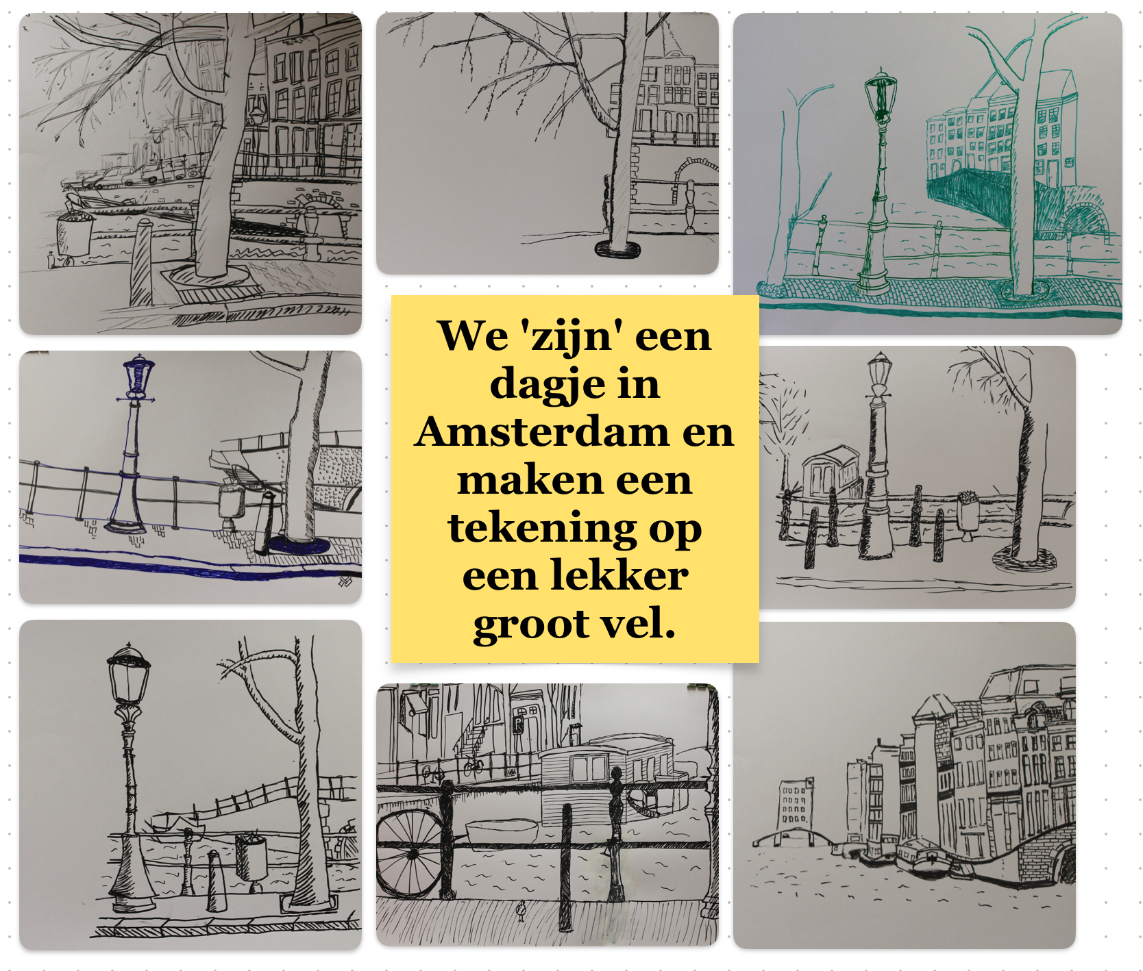 amsterdamse gracht tekenen