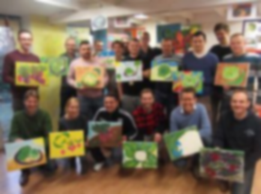 Leren schilderen in een groepsworkshops bij Studio MiSt in Harderwijk