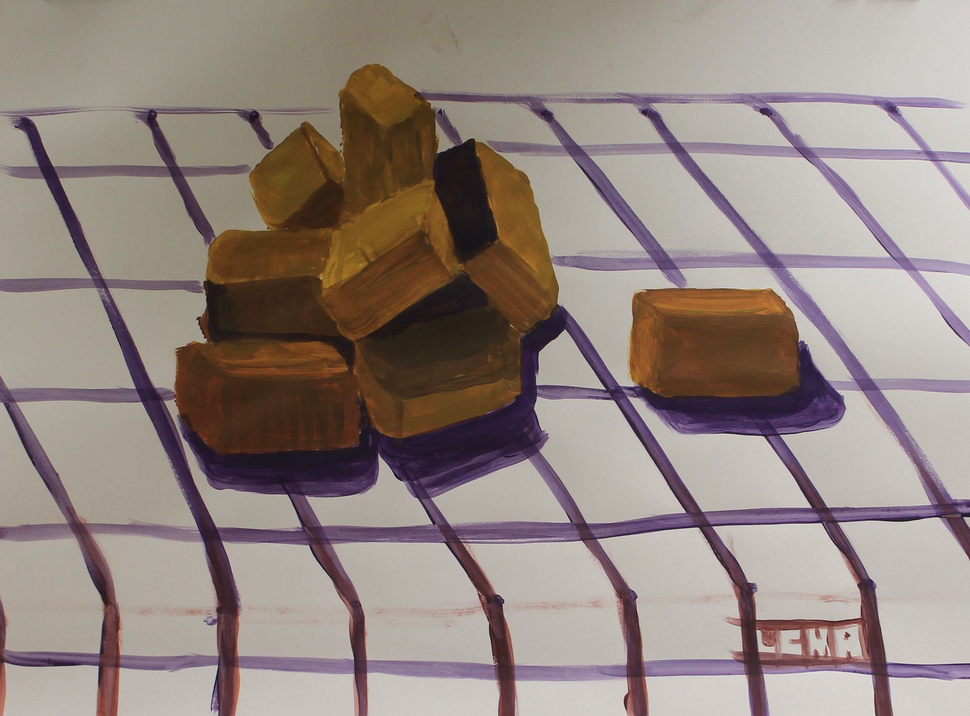 schilderij met blokken