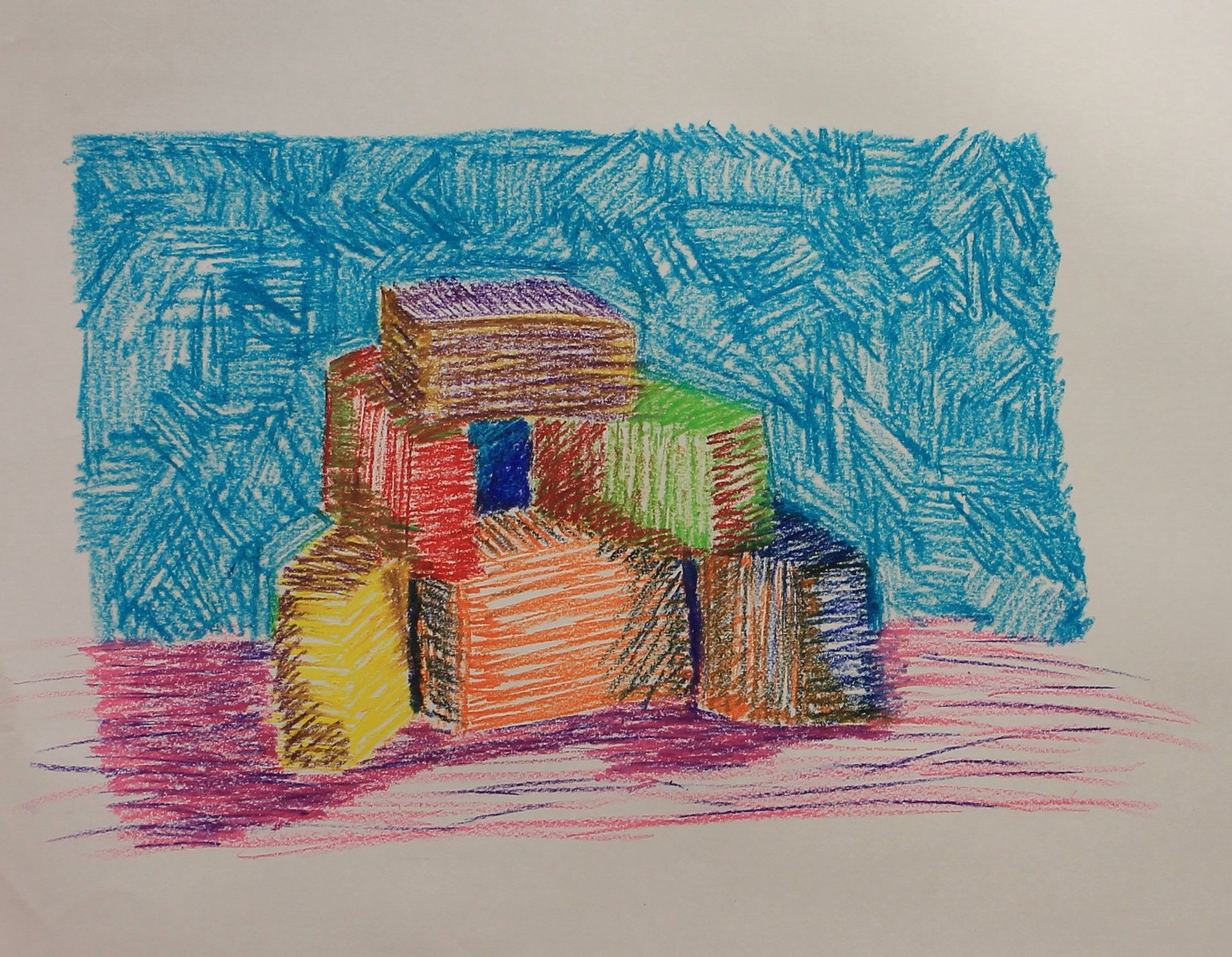 tekening met blokken