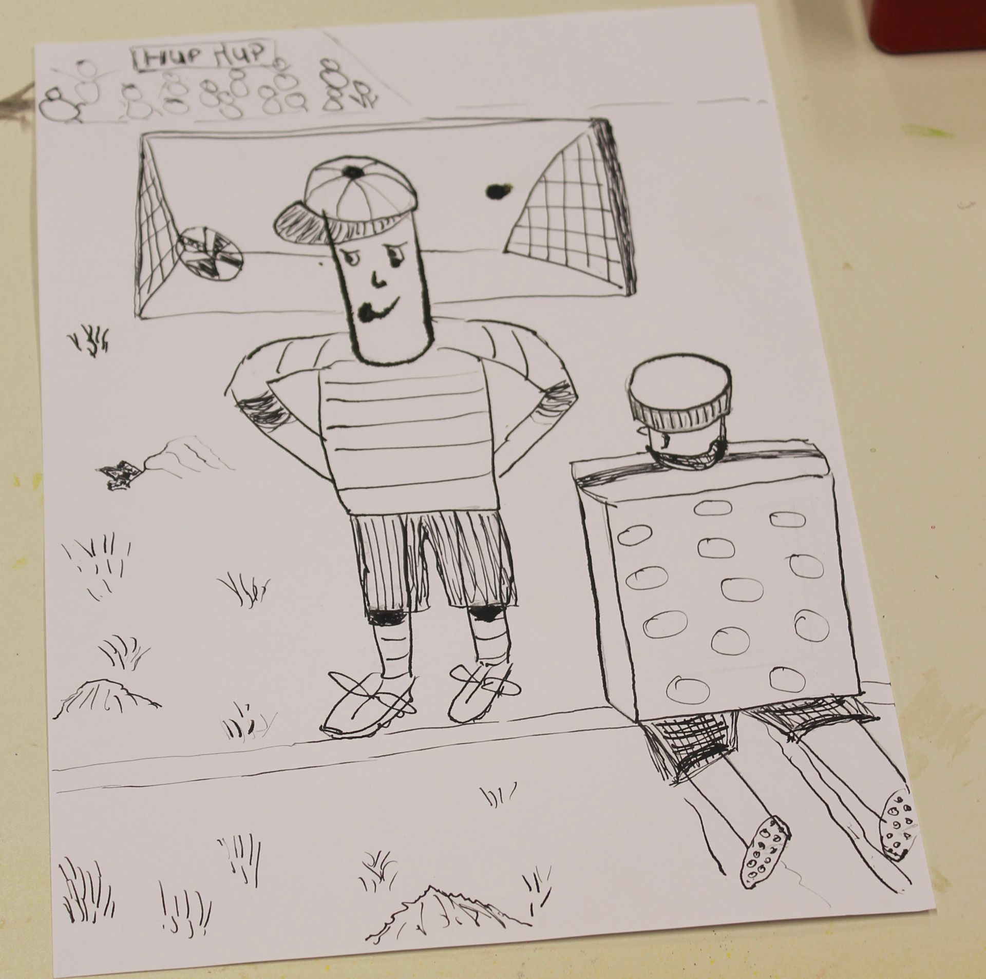 stripfiguur met ecoline3