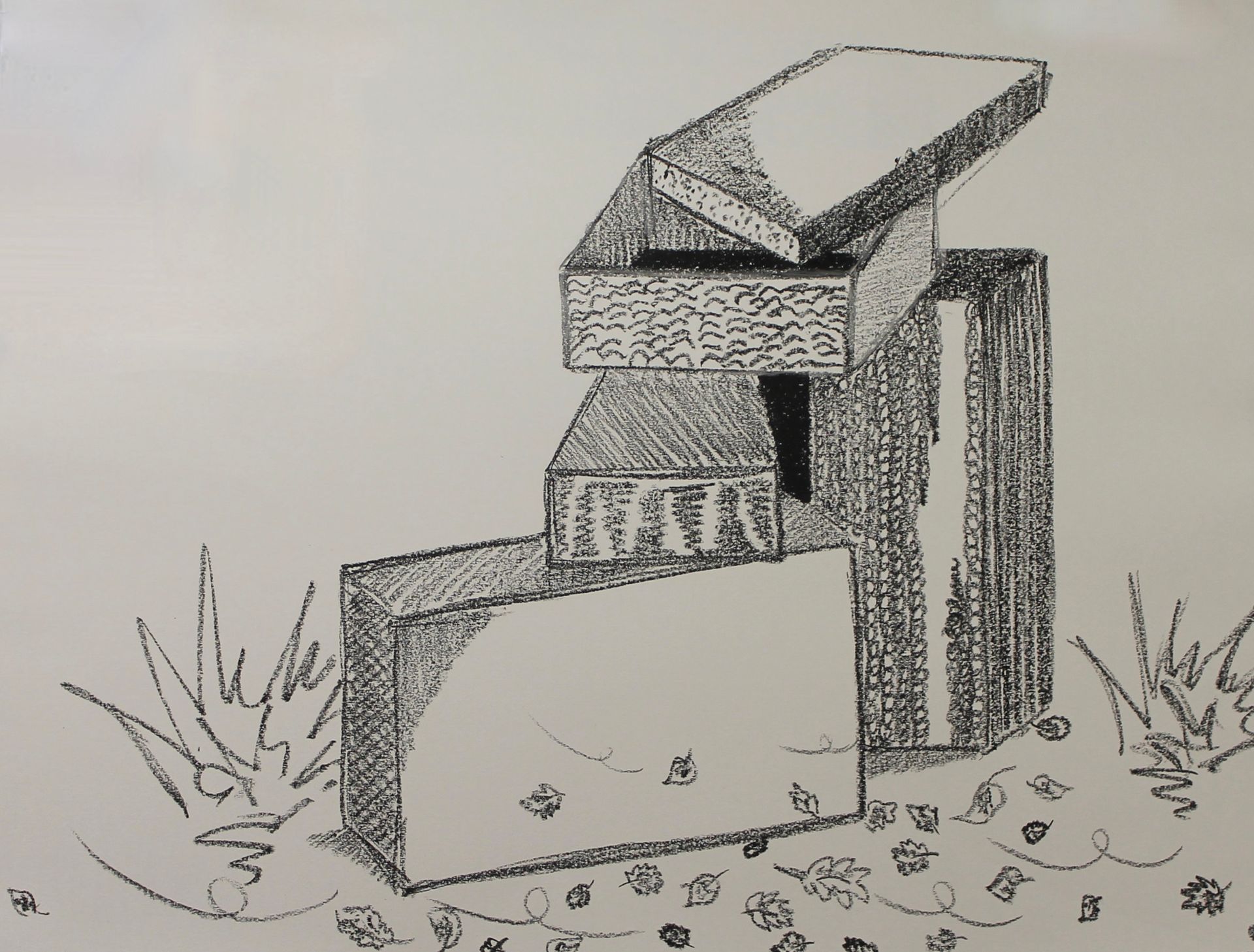 Dozen in de herfst tekenen met oliepastel