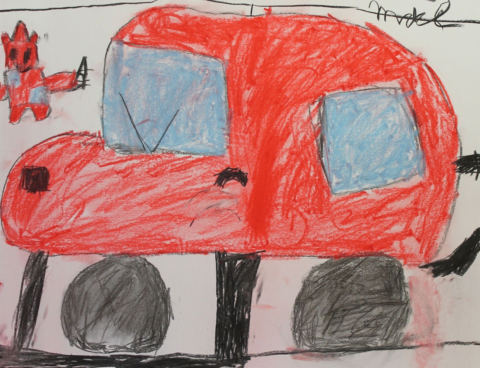 pokemon getekend met oliepastel