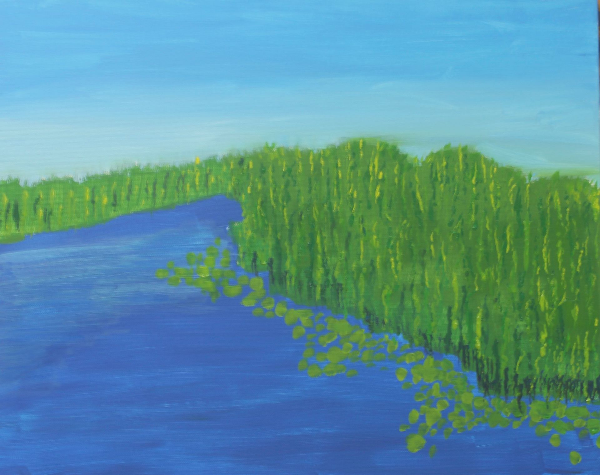 Schilderij met acrylverf bij Schilderworkshop