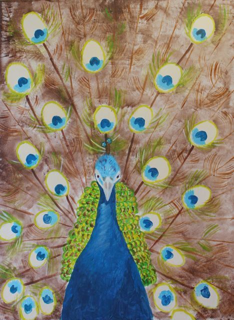 schilderij pauw