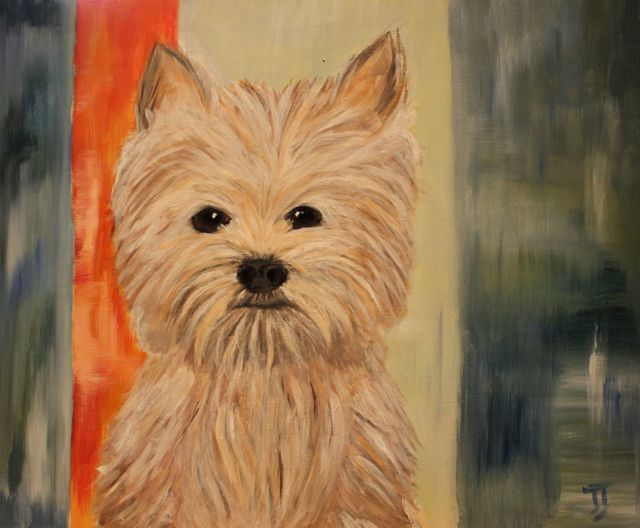 schilderij hond