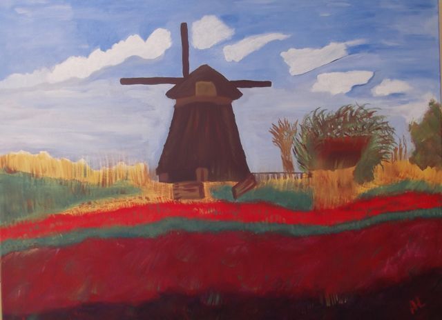 schilderij molen