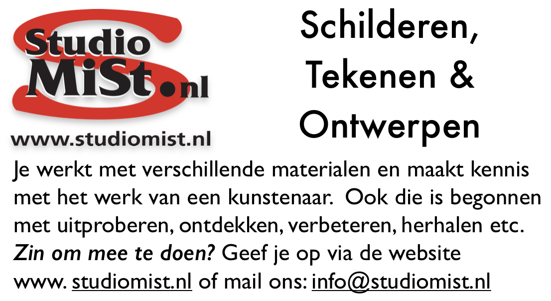 Studio MiSt voor kunstlessen voor jongeren