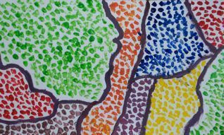 schilderen met stippen