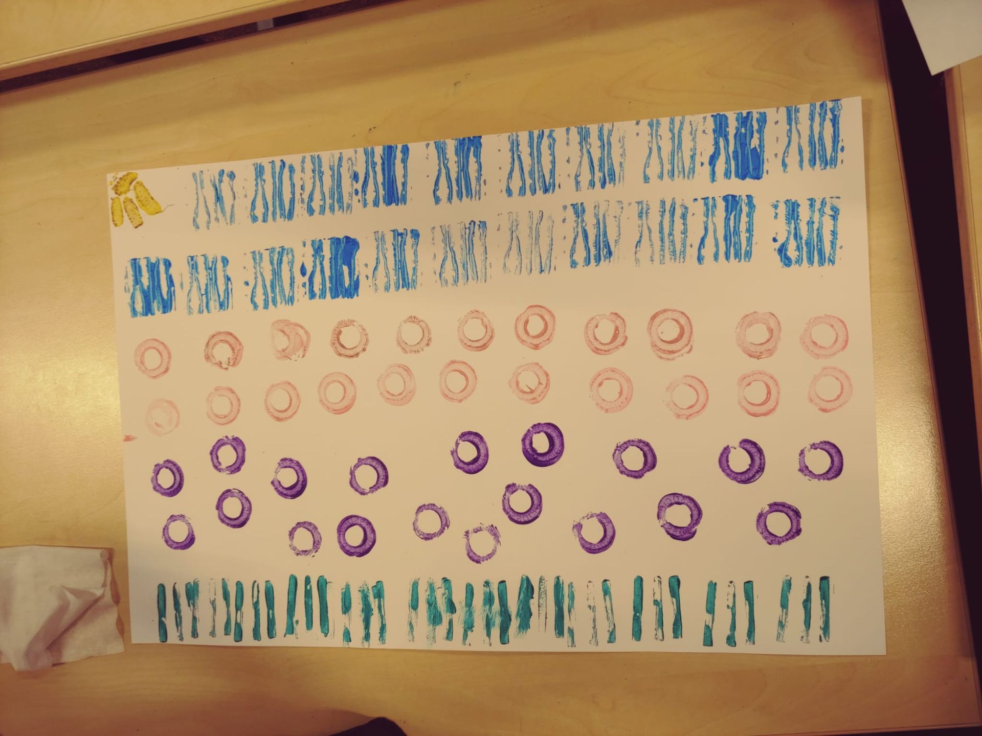 weiland met bloemen stempelen