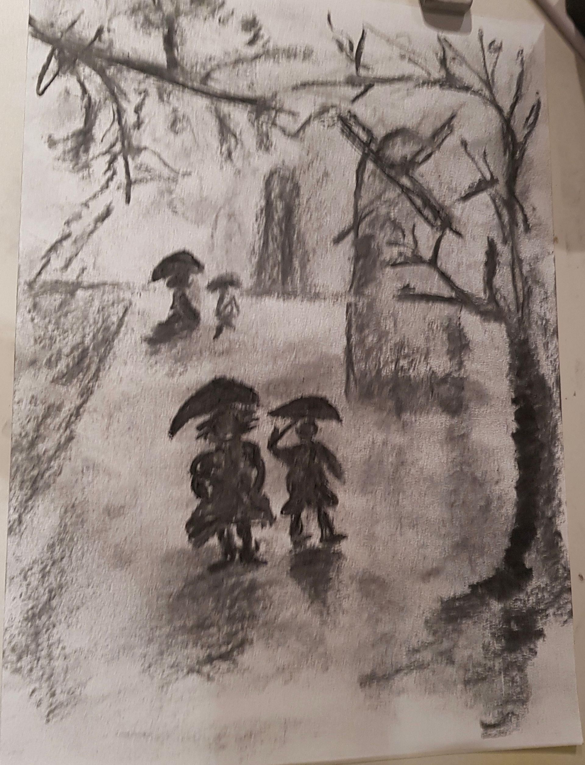 Herfstworkshop in de herfstvakantie met houtskool