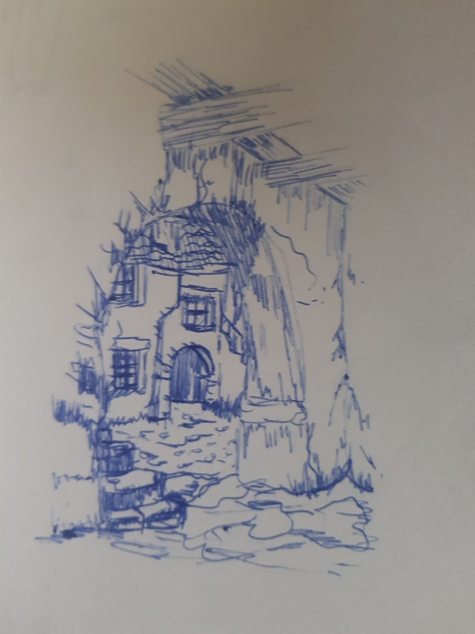 Tekening van een doorkijkje