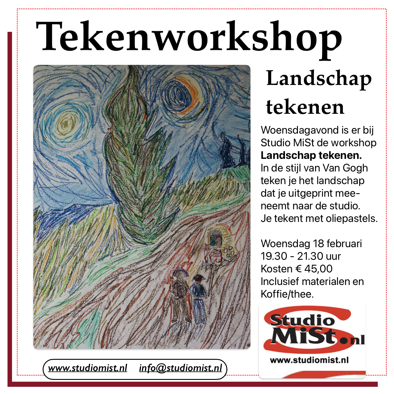 tekenworkshop oliepastel