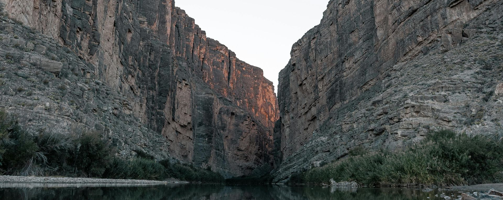 Santa Elena Canyon in Big Bend National Park Texas desert landscape.