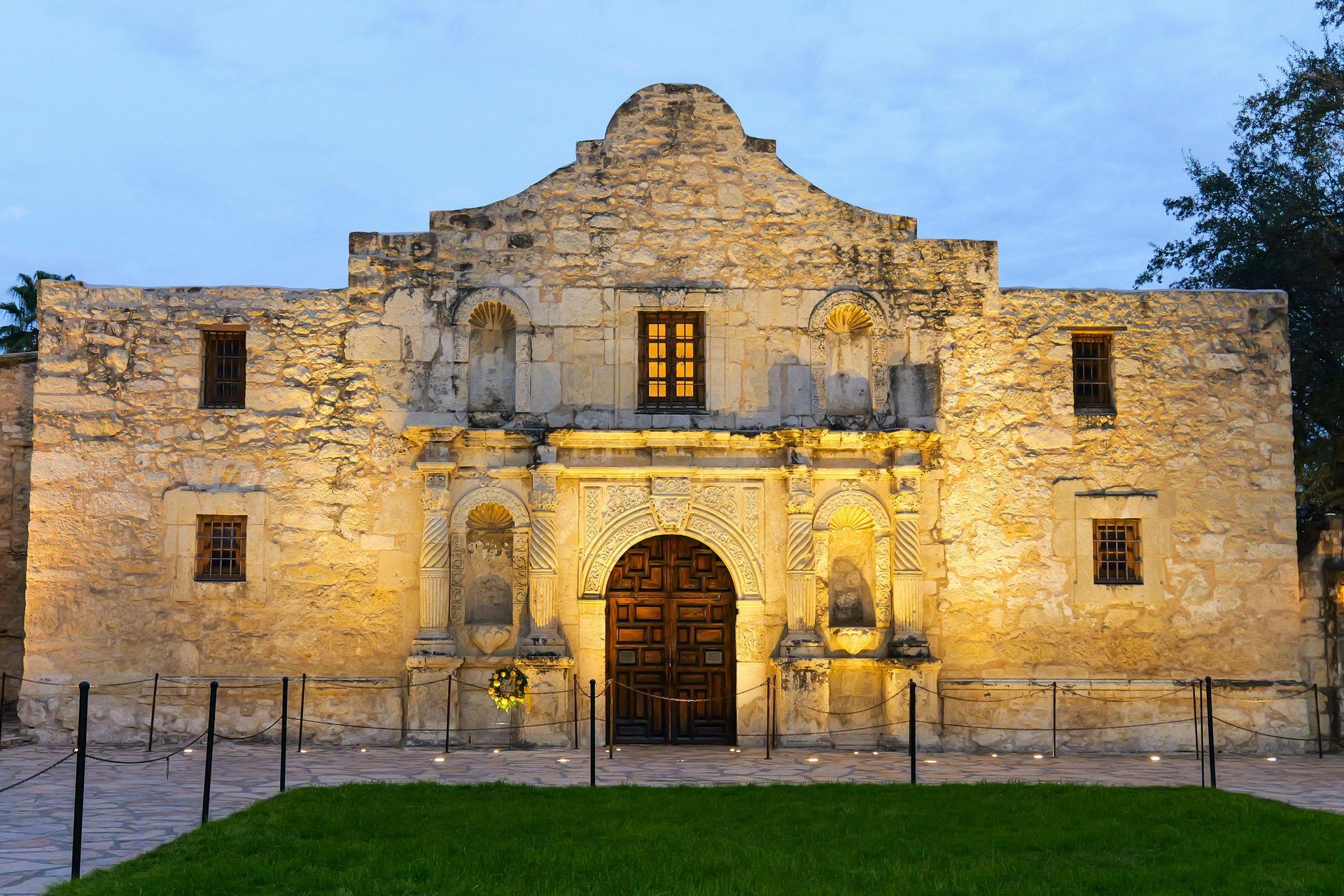 The Alamo historic mission and landmark in San Antonio Texas.