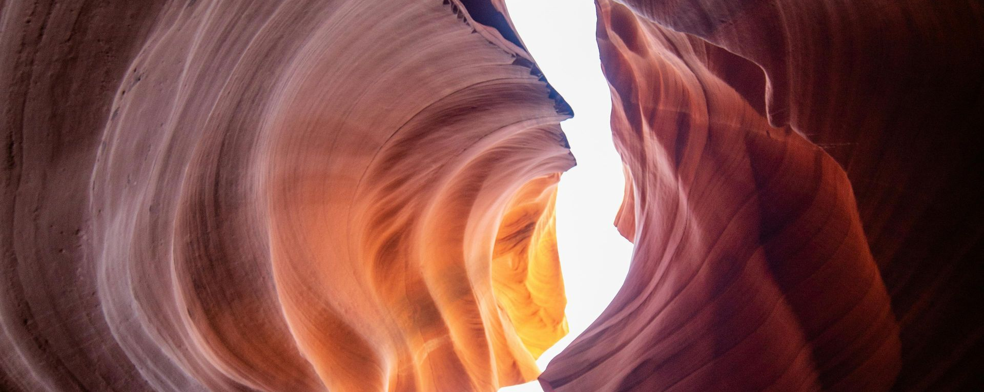 Antelope Canyon sandstone slot canyon near Page Arizona.