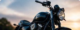 Motorcycle at sunset