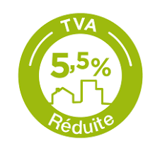 Un cercle vert avec le mot tva dessus