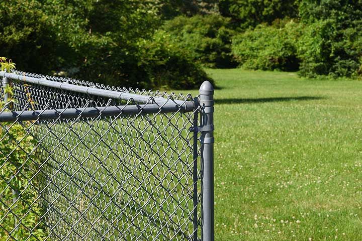 Chain link fence 

